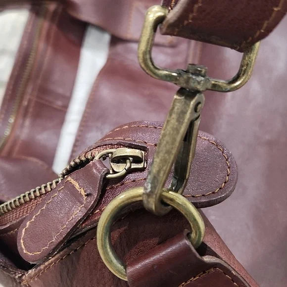 VINTAGE IN-PELL MADE IN ITALY LEATHER WeekenderBag ,Brown, Women/Mens OS EUC - Picture 12 of 12